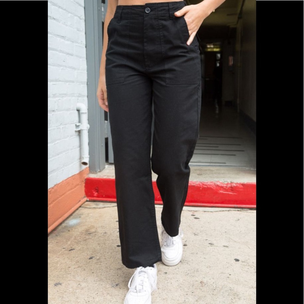 Black Brandy Melville High Wasted Kim Pants